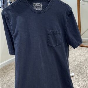 Faherty Men's Navy Blue Shirt